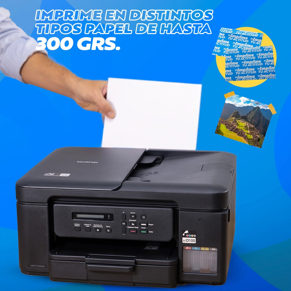 Impresora BROTHER DCP-T730DW / Multifuncional a Color con Wi-Fi, Escáner, ADF y Sistema de Tinta