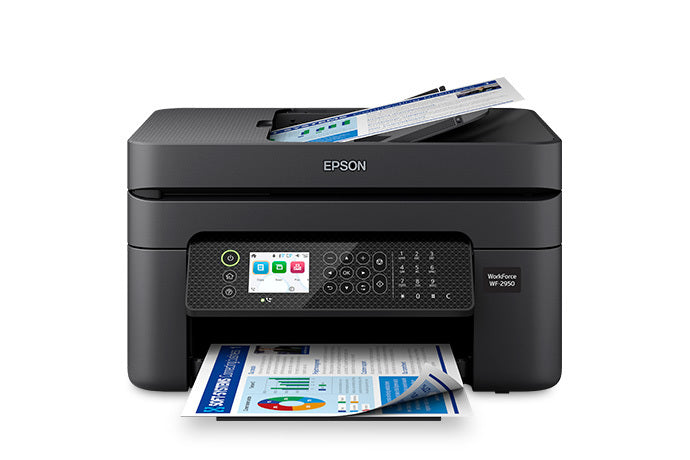 Impresora EPSON WorkForce 2950-DWF / Multifuncional a Color con Wi-Fi, Escáner, ADF y Sistema de Tinta