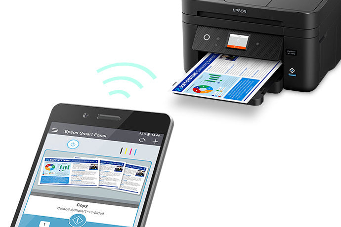 Impresora EPSON WorkForce 2960-DWF / Multifuncional a Color con Wi-Fi, Escáner, ADF y Sistema de Tinta