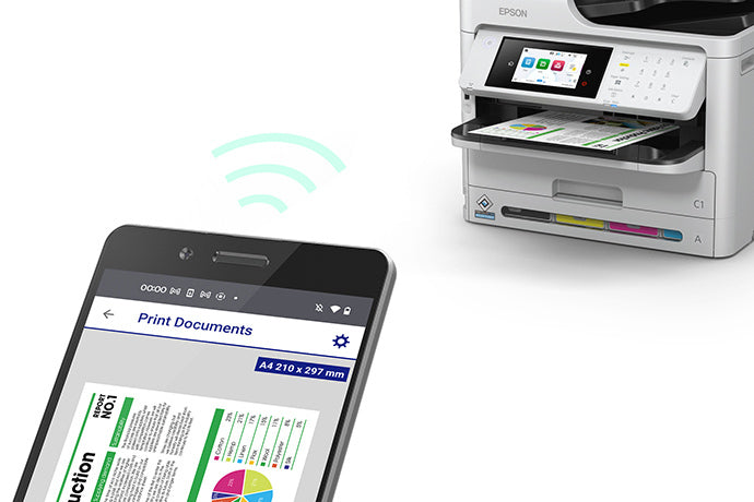 Impresora EPSON WorkForce Pro WF-C5890 / Multifuncional a Color con Wi-Fi, Escáner, ADF y Sistema de Tinta
