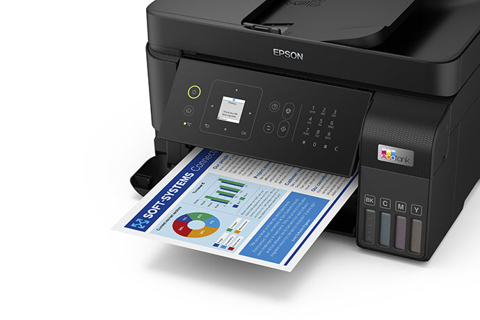 Impresora EPSON EcoTank L5590 / Multifuncional a Color con Wi-Fi, Escáner, ADF y Sistema de Tinta