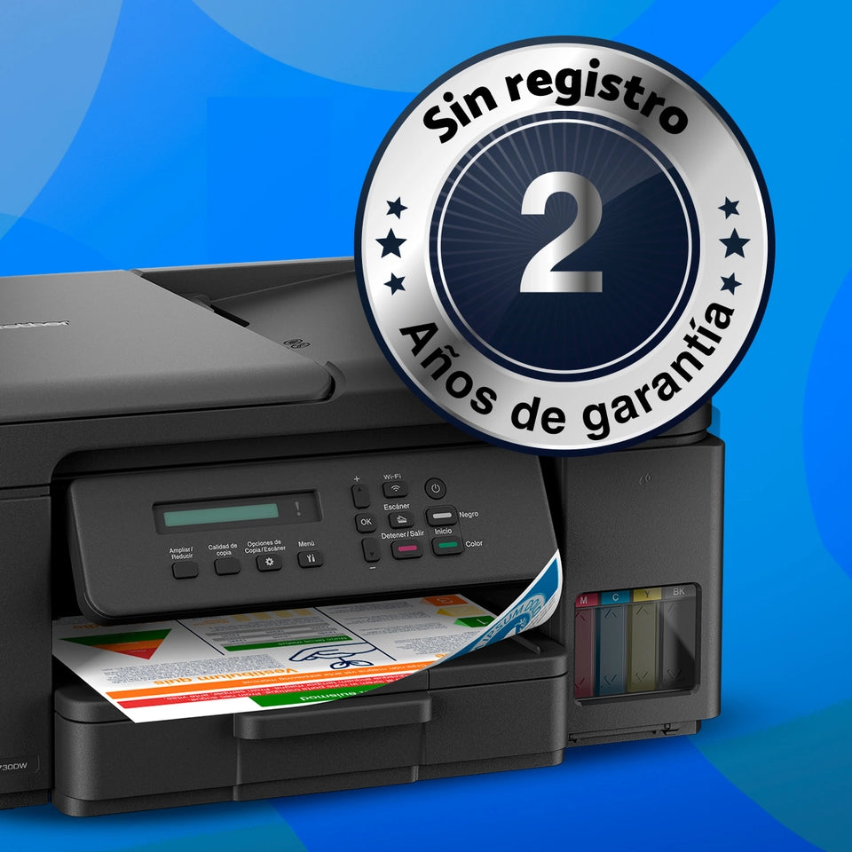 Impresora BROTHER DCP-T730DW / Multifuncional a Color con Wi-Fi, Escáner, ADF y Sistema de Tinta