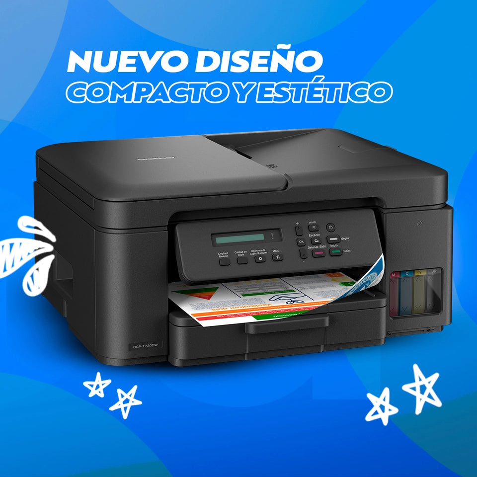 Impresora BROTHER DCP-T730DW / Multifuncional a Color con Wi-Fi, Escáner, ADF y Sistema de Tinta