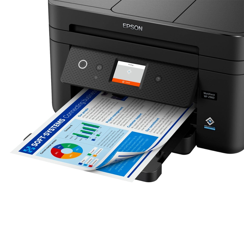 Impresora EPSON WorkForce 2960-DWF / Multifuncional a Color con Wi-Fi, Escáner, ADF y Sistema de Tinta